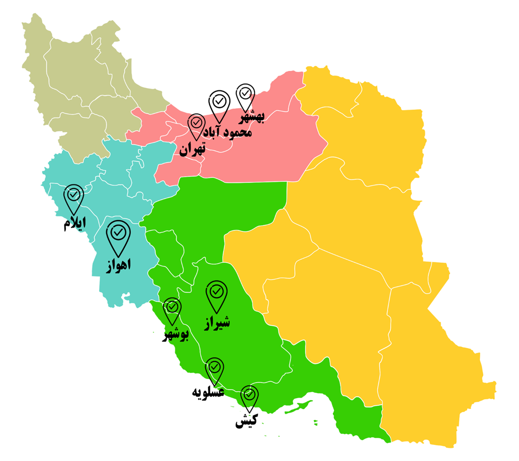 توزیع جغرافیایی پروژها
